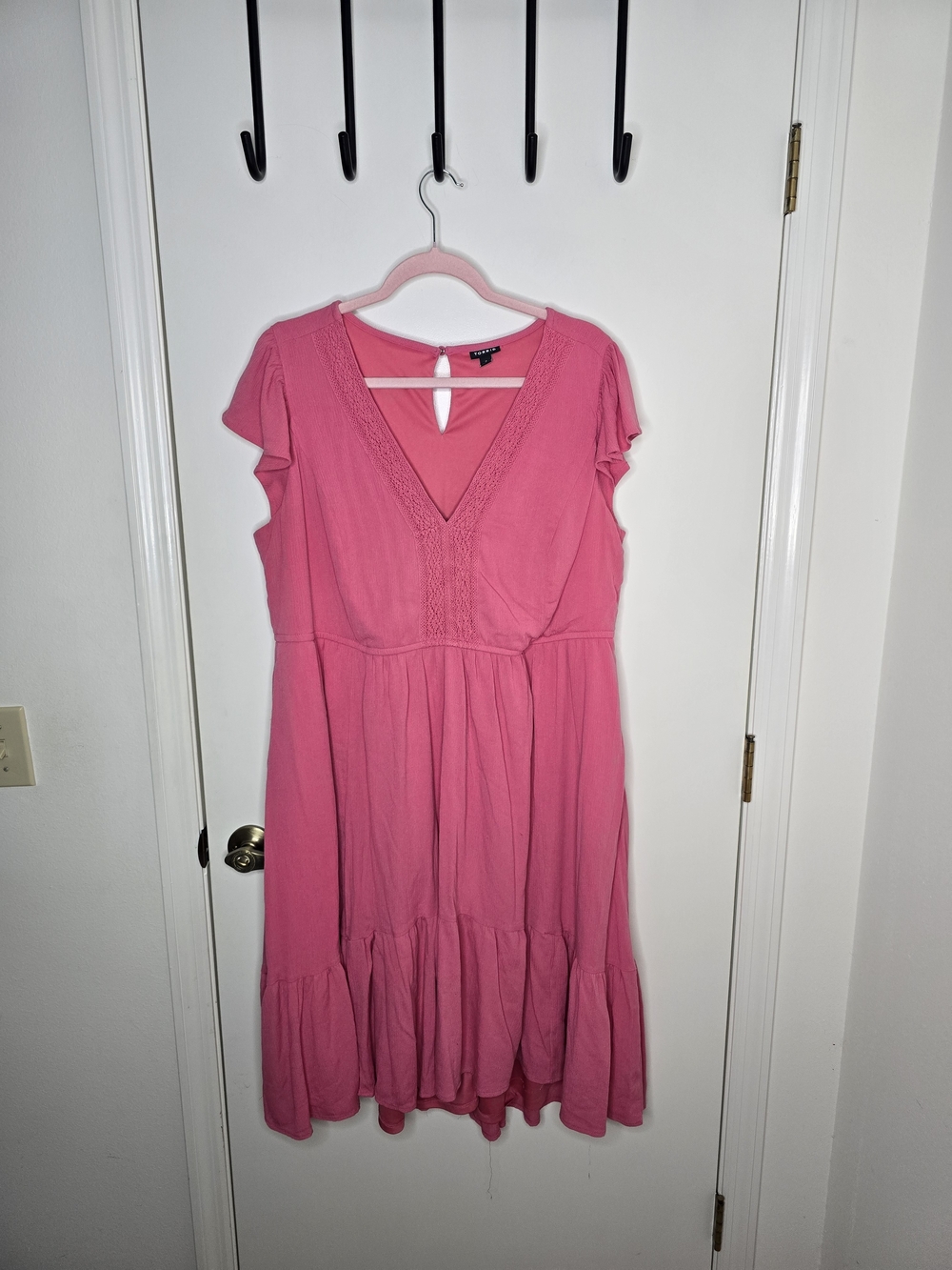 torrid Pink Tiered Midi Dress